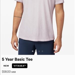 Lululemon 5 Year Basic Tee men’s size Large